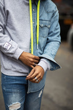 Load image into Gallery viewer, Custom Refix&#39;d Denim Hoodie
